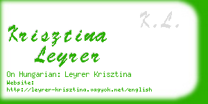 krisztina leyrer business card